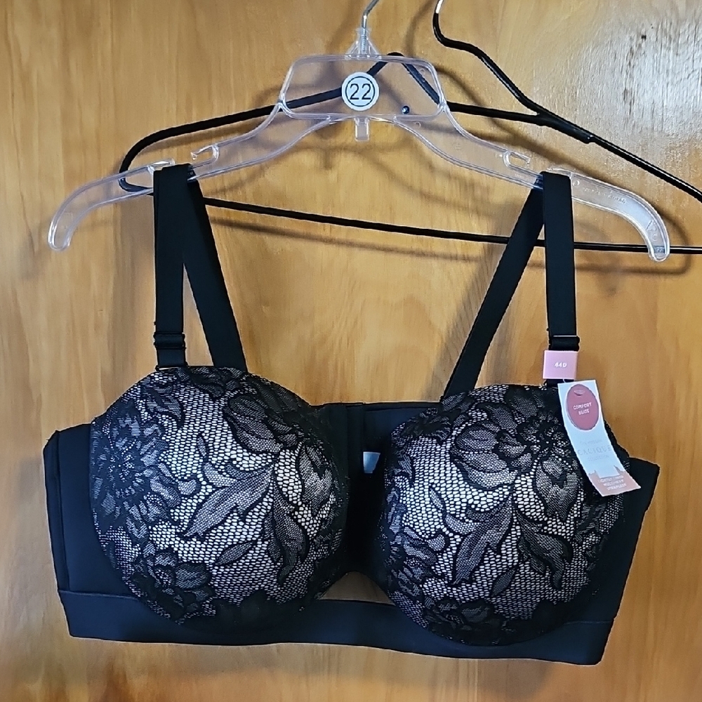 Cacique Lane Bryant 44d Lace Mutliway Bra NWT!